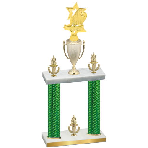 Double Green Carbon Fiber Victory Pickleball Trophy