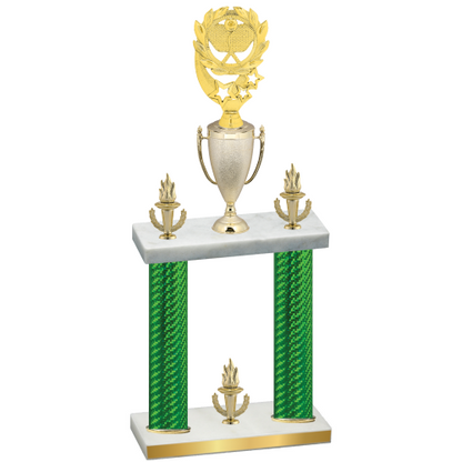 Double Green Carbon Fiber Victory Pickleball Trophy