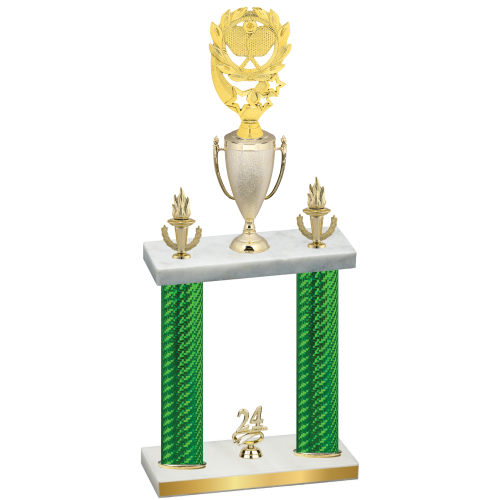 Double Green Carbon Fiber Year Pickleball Trophy
