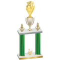 Double Green Carbon Fiber Second Place Pickleball Trophy