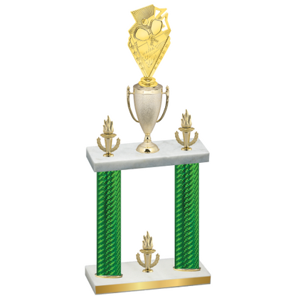 Double Green Carbon Fiber Victory Pickleball Trophy