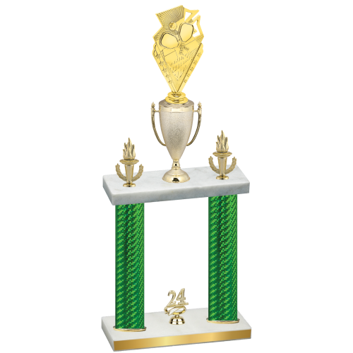 Double Green Carbon Fiber Year Pickleball Trophy