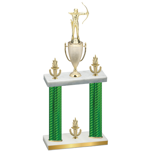 Double Green Carbon Fiber Victory Archery Trophy