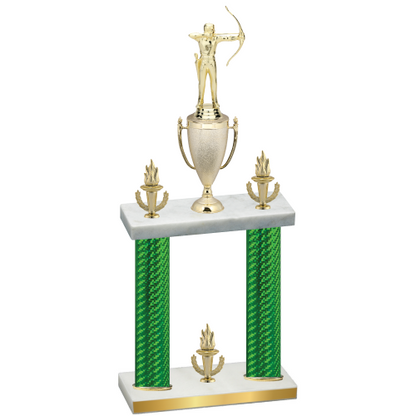 Double Green Carbon Fiber Victory Archery Trophy