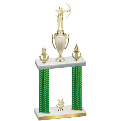 Double Green Carbon Fiber Year Archery Trophy
