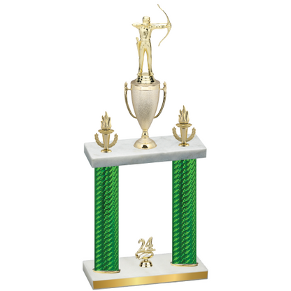 Double Green Carbon Fiber Year Archery Trophy