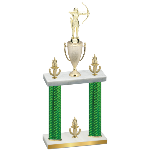 Double Green Carbon Fiber Victory Archery Trophy