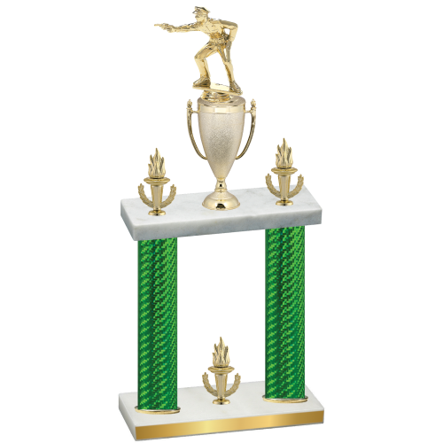 Double Green Carbon Fiber Victory Shooter Trophy