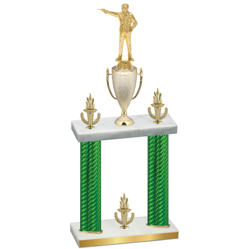 Double Green Carbon Fiber Victory Shooter Trophy