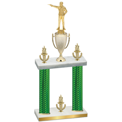 Double Green Carbon Fiber Victory Shooter Trophy