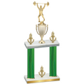 Double Green Carbon Fiber Victory Weights Trophy