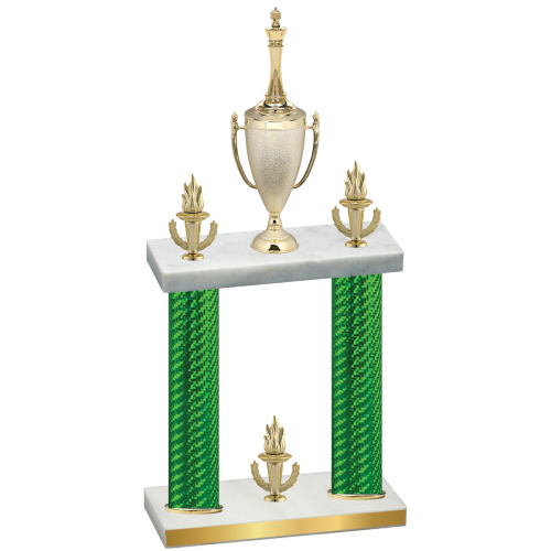 Double Green Carbon Fiber Victory Chess Trophy
