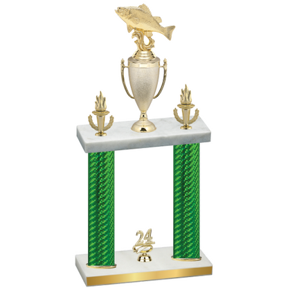 Double Green Carbon Fiber Year Fishing Trophy