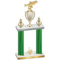 Double Green Carbon Fiber First Place Fishing Trophy