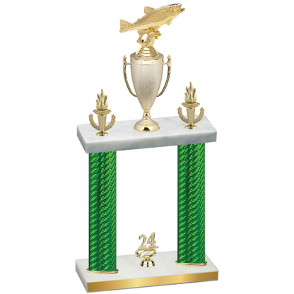 Double Green Carbon Fiber Year Fishing Trophy