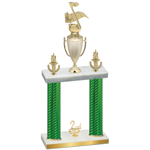 Double Green Carbon Fiber Second Place Music Trophy