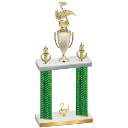 Double Green Carbon Fiber Second Place Music Trophy