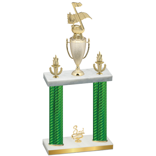 Double Green Carbon Fiber Third Place Music Trophy