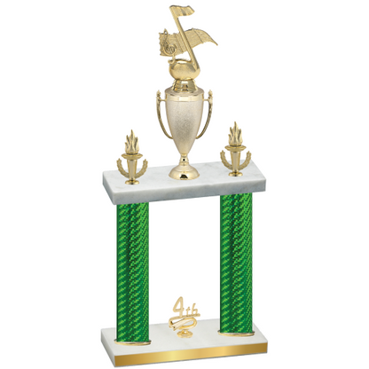 Double Green Carbon Fiber Fourth Place Music Trophy