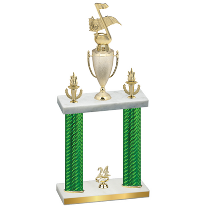 Double Green Carbon Fiber Year Music Trophy