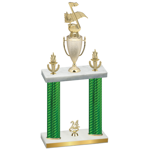 Double Green Carbon Fiber Year Music Trophy