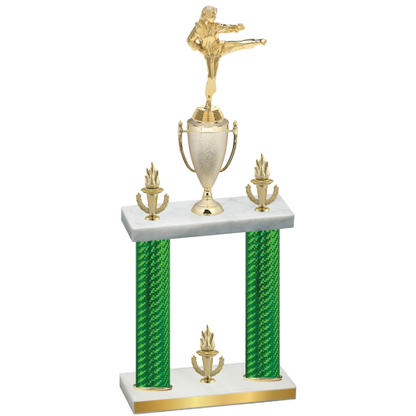 Double Green Carbon Fiber Victory Karate Trophy