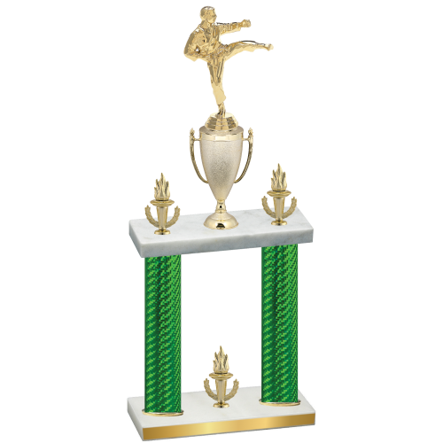 Double Green Carbon Fiber Victory Karate Trophy