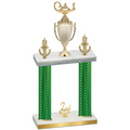 Double Green Carbon Fiber Second Place Academics Trophy