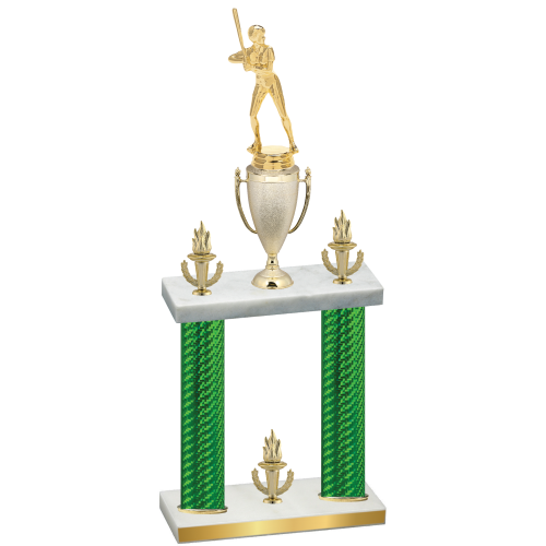 Double Green Carbon Fiber Victory Softball Trophy