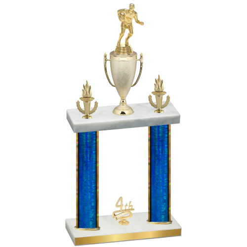 Double Blue Glacier Fourth Place Rugby Trophy