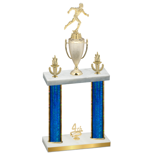 Double Blue Glacier Fourth Place Running Trophy