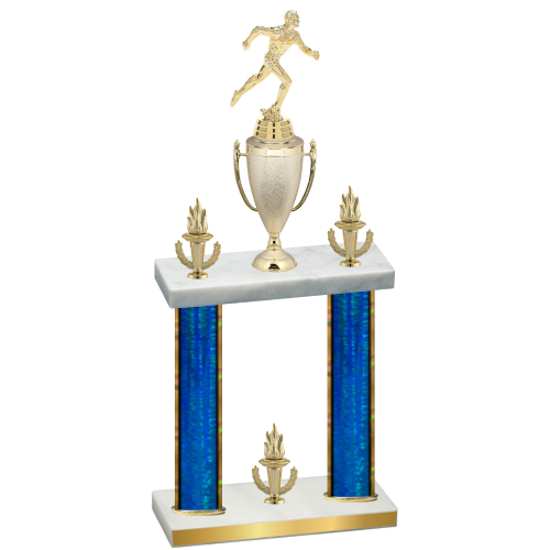 Double Blue Glacier Victory Running Trophy