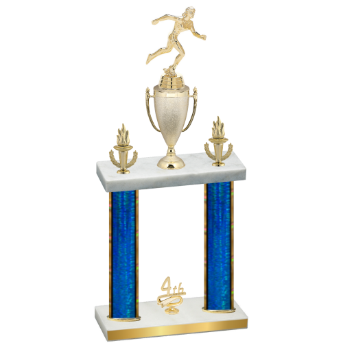 Double Blue Glacier Fourth Place Running Trophy