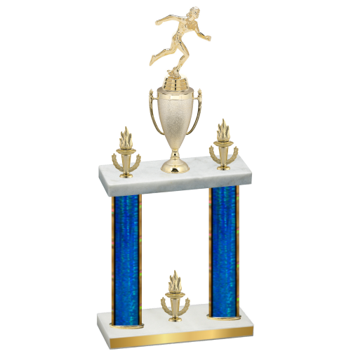 Double Blue Glacier Victory Running Trophy