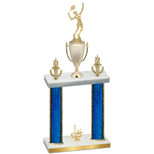 Double Blue Glacier First Place Tennis Trophy