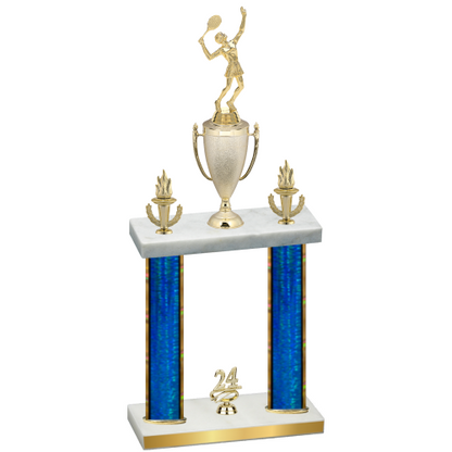 Double Blue Glacier Year Tennis Trophy