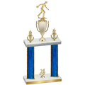 Double Blue Glacier Year Bowling Trophy
