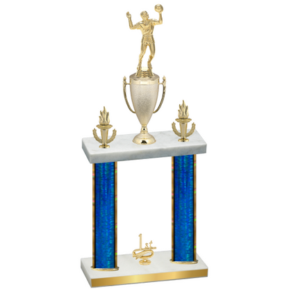 Double Blue Glacier First Place Volleyball Trophy