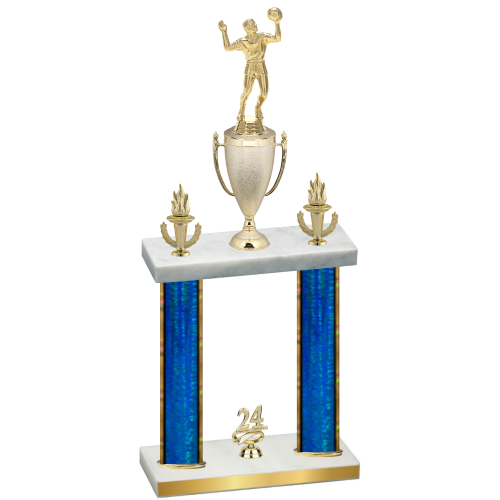 Double Blue Glacier Year Volleyball Trophy