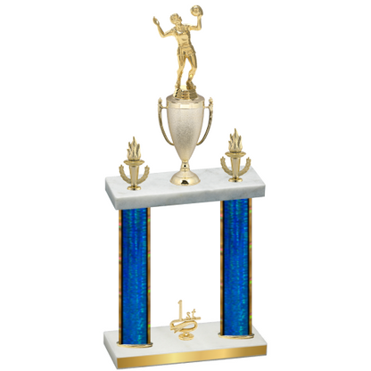 Double Blue Glacier First Place Volleyball Trophy
