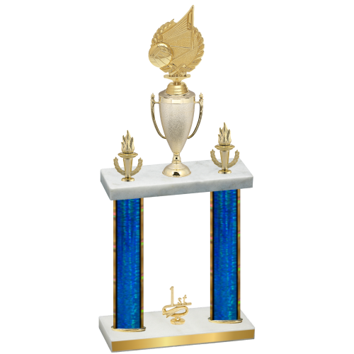 Double Blue Glacier First Place Volleyball Trophy