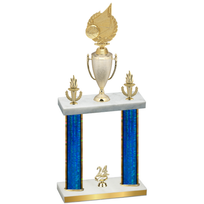 Double Blue Glacier Year Volleyball Trophy