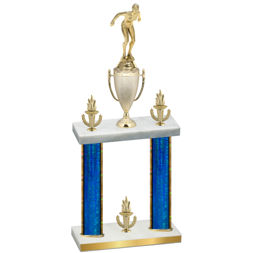 Double Blue Glacier Victory Tennis Trophy