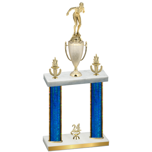 Double Blue Glacier Year Tennis Trophy