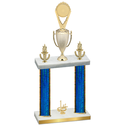 Double Blue Glacier First Place Insert Trophy