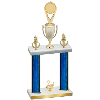 Double Blue Glacier Second Place Insert Trophy