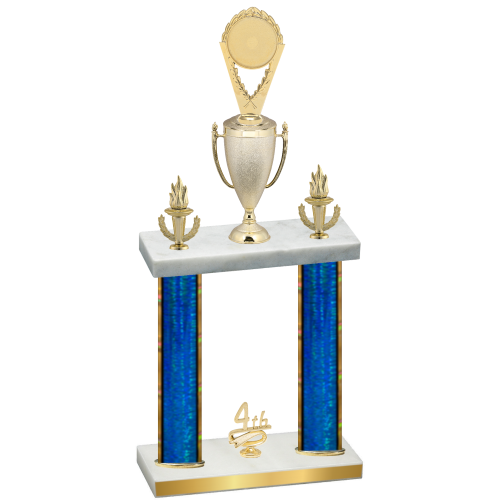 Double Blue Glacier Fourth Place Insert Trophy