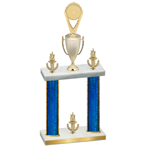 Double Blue Glacier Victory Insert Trophy
