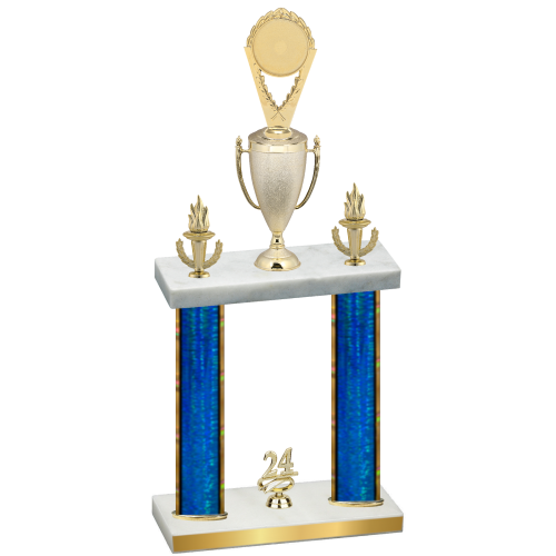 Double Blue Glacier Year Insert Trophy
