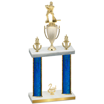 Double Blue Glacier Second Place Hockey Trophy